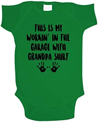 Bu Benim Garajda Çalışma ile Büyükbaba Bebek Bodysuit Tek Parça Bebek Romper veya Yürümeye Başlayan T-Shirt