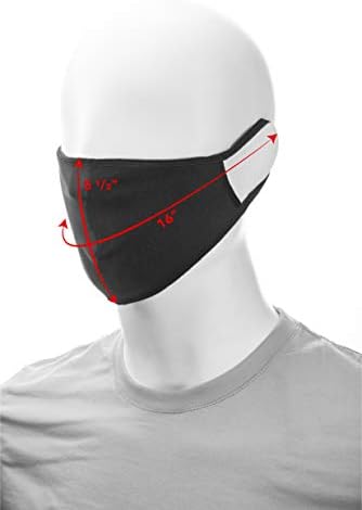 En iyi Marka Temelleri 12 Paket Yüz Maskeleri | Yıkanabilir ve Tekrar Kullanılabilir | 2 Kat Pamuklu Spandex / Normal Boyut