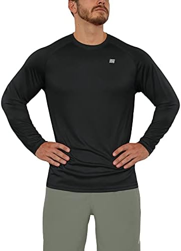 ODODOS erkek Klasik Fit Uzun ve Kısa Kollu T-Shirt UPF 50 + Güneş Koruma SPF Atletik Tee Yürüyüş Balıkçılık Egzersiz Tops