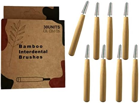 N Noble Tek / 30 adet Diş Arası Fırçası Diş Eti Diş Ipi Seçtikleri Bambu Saplı Ağız Hijyeni Diş Temizleme Aracı